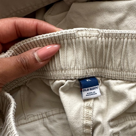 Men's Casual Cargo Pants - Cream - Picture 9 of 10